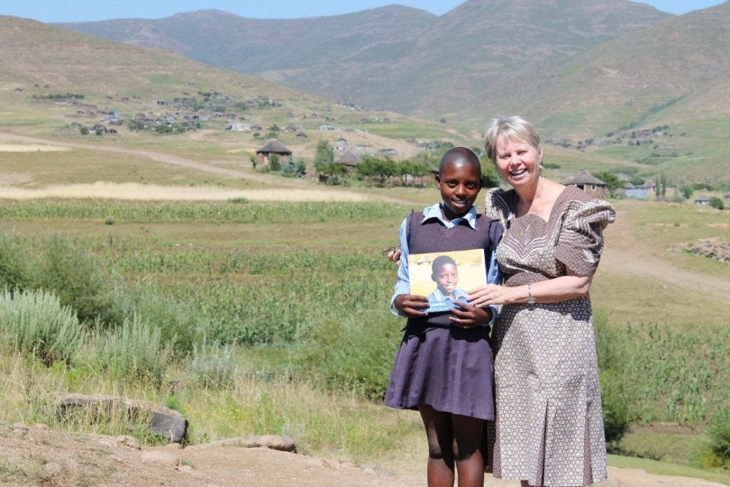 Nthati a girl in Lesotho with Peg