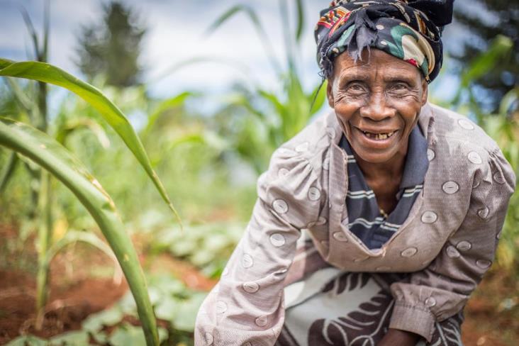 smiling granny in Lesotho