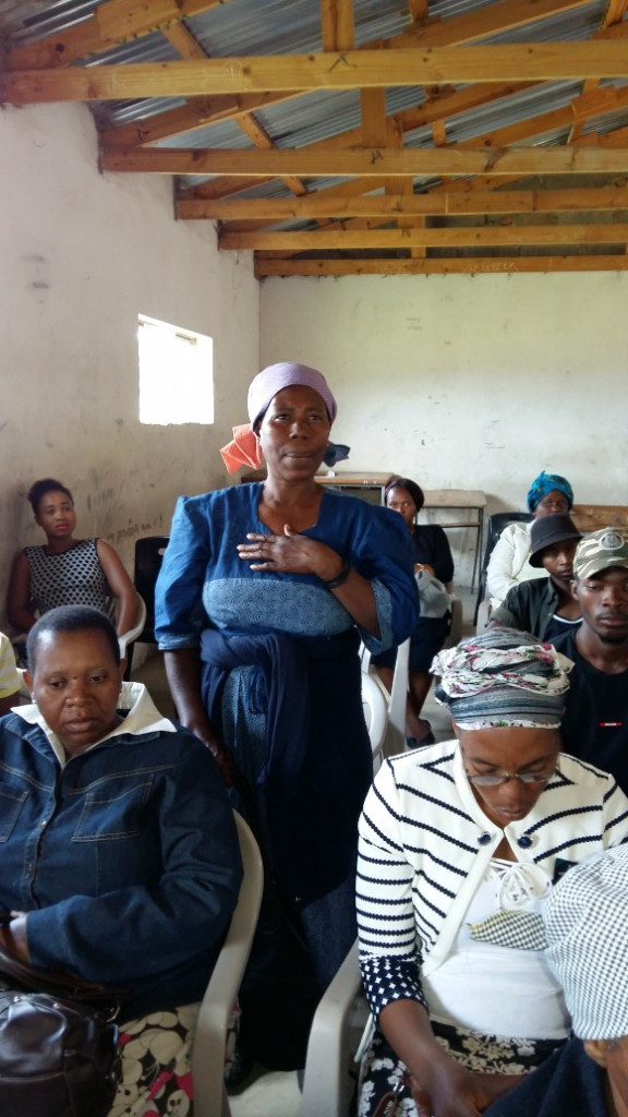 A staff meeting with the parents of sponsored children.