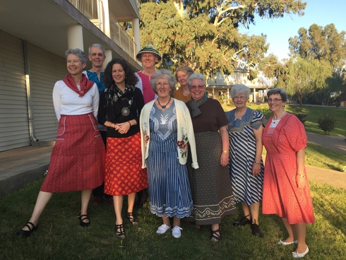 The 2018 donor trip guests gather in front of the Hlotse Centre for a photo. Each trip lasts 12 days.