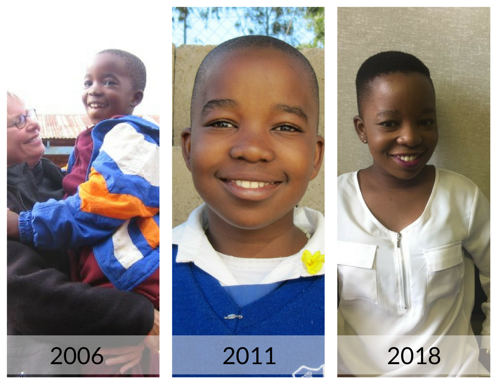 Kananelo Molapo a Help Lesotho beneficiary over the years from 2006 - 2018.