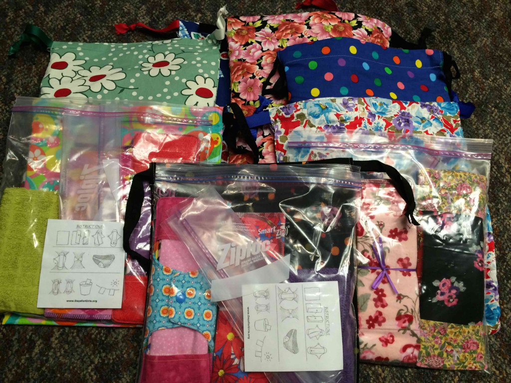 Contents of Help Lesotho's sanitary kits