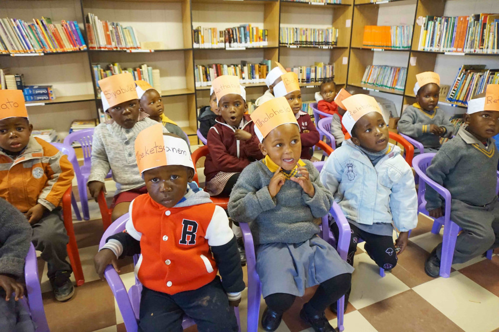 Lesotho preschool children in classroom