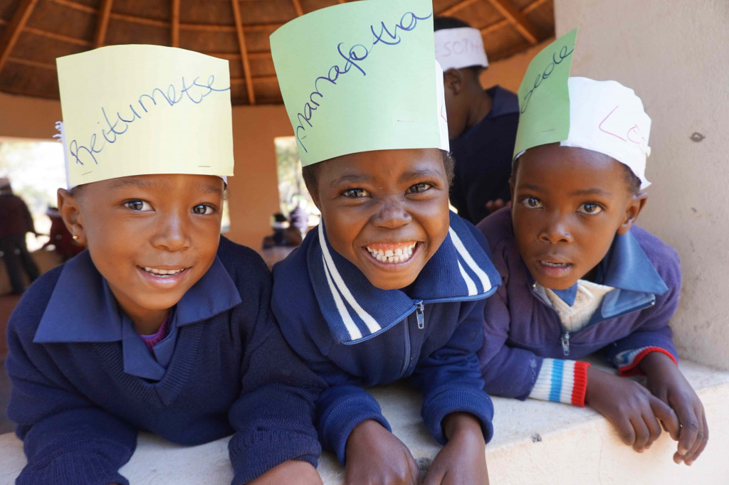 Smiling Lesotho preschool children 