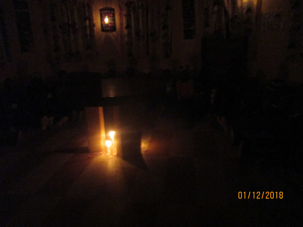 Help Lesotho staff created a safe space, complete with candlelight, for the campers to discuss their feelings about their lives and being part of the Child Sponsorship Program (CSP).